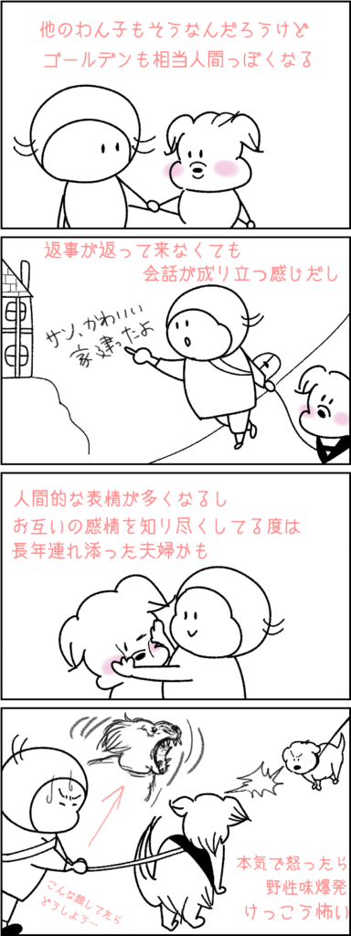 ゴールデンレトリーバーは人間っぽいマンガ